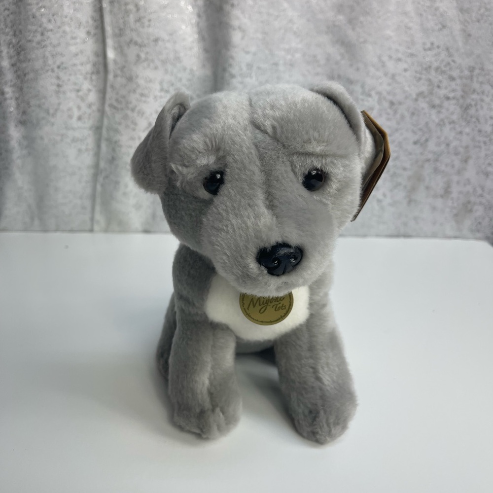Plush Gray Dog Toy